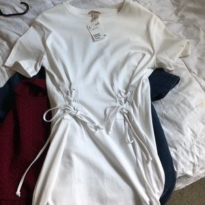 H&M White Corset dress